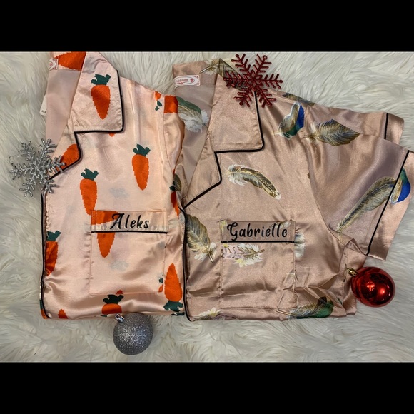 Korean Style Silk Pajama - Picture 2 of 3